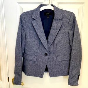 J.Crew Blue chambray blazer size 6